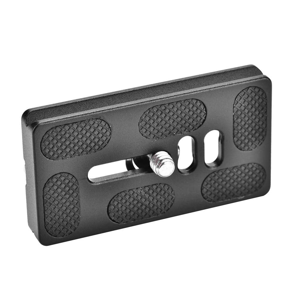 Release Plate, PU70 Alloy Quick Release Plate Mount with 1/4inch Hand Screw Rubber Pad for Tripod Ball Head SLR Camera 2.75 x 1.5 x 0.39inch