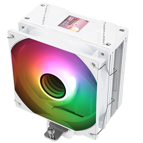 Thermalrlght Assassin Spirit 120 Vision ARGB White CPU Air Cooler,Desktop Heatsink Cooler with 154mm High,PC Display Screen Cooler of 1.54in,240*240