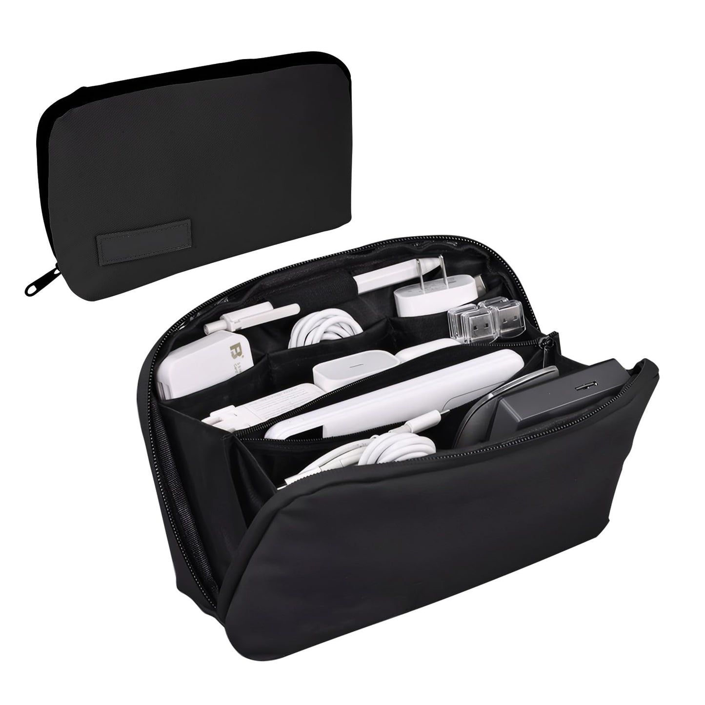 DODAMOUR Tech Organizer Travel Case, Travel Gear Tech Bag Electronics Accessories Organizer Pouch, Waterproof Travel Essentials Bag for Cables, Cords