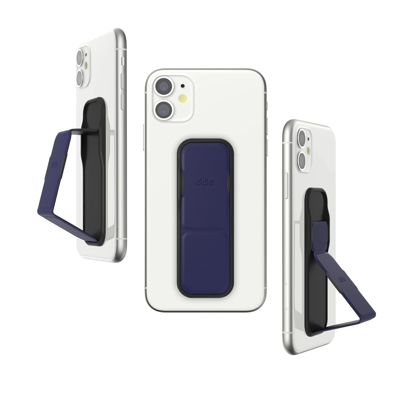 CLCKR Cell Phone Grip and Expanding Stand, Universal Phone Grip Holder for iPhone 15 Pro, Pro Max, Plus, 14 & 13 Models, Samsung Phones, Tablets