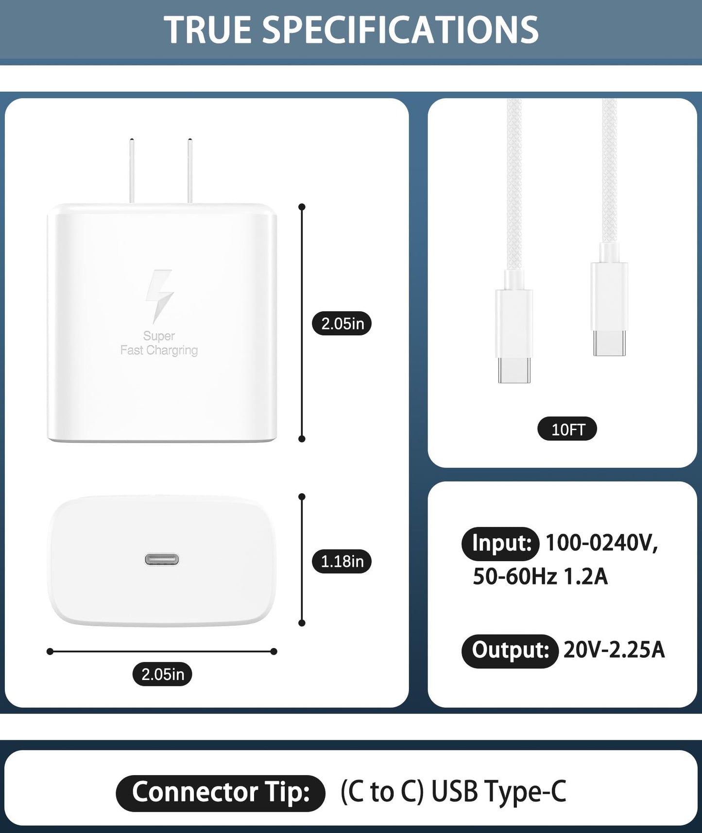 2026 45W Super Fast Charger USB C Android Phone Charger Fast Charging Compatible with Samsung Galaxy S26/S26 Ultra/S26+/S25 Ultra/S25/S25+/S24