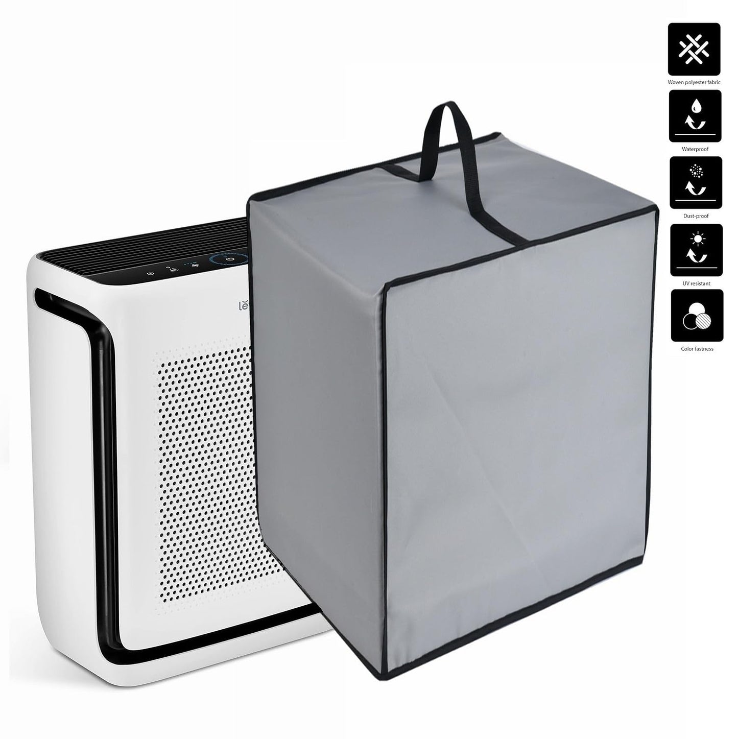Heavy Duty Fabric Nylon Air Purifier Dust Cover Compatible with LEVOIT Air Purifiers 200S (Silver Grey)