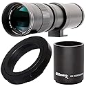 Ultimaxx 420-800mm (w/Converter 840-1600mm) f/8.3-16 HD Manual Telephoto Zoom T-Mount Lens Kit for Canon EOS 9000D 800D 760D 750D 700D 1300D 1200D