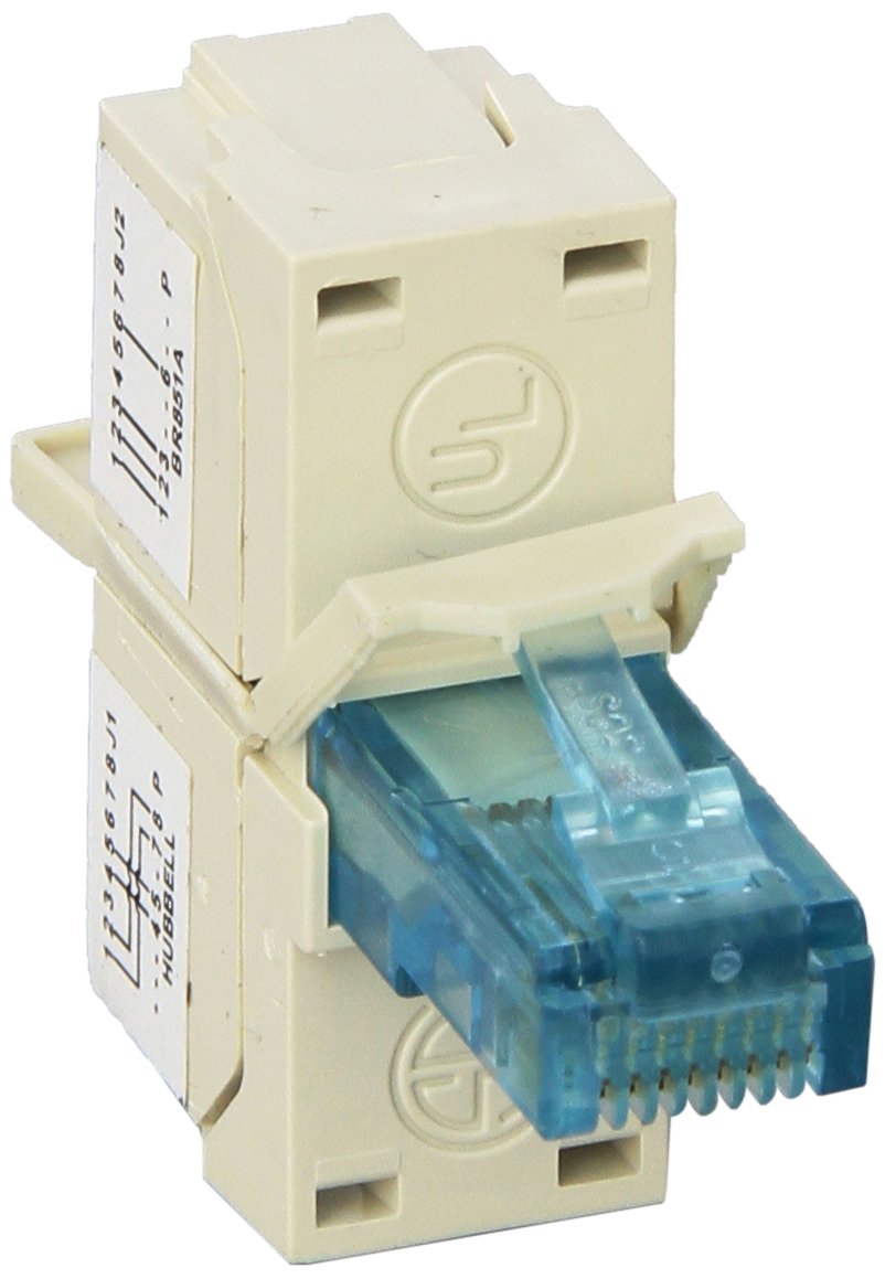 Hubbell BR851A Adapter, Split 568B Jack to 2 Jack, PR1, 4, PR2, 3