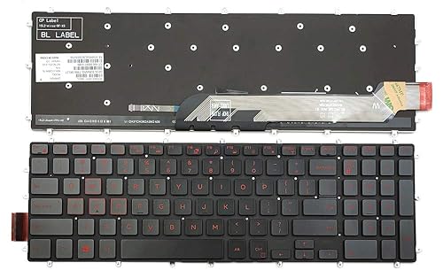 Replacement Red Backlit Keyboard for Dell G3-3579 G3-3779 G5-5587 G7-7588 Gaming Laptop