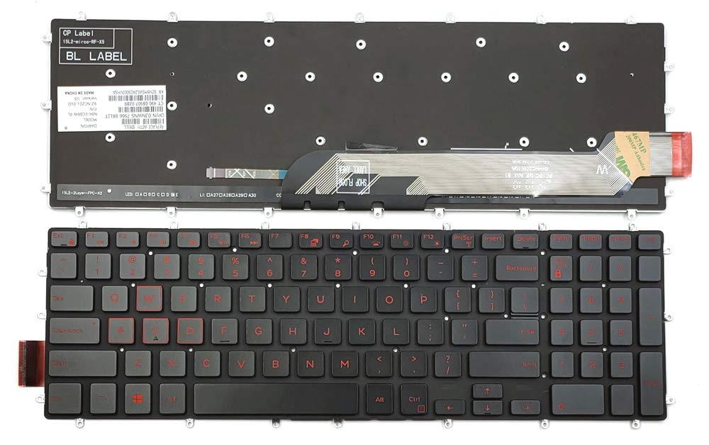Replacement Red Backlit Keyboard for Dell G3-3579 G3-3779 G5-5587 G7-7588 Gaming Laptop