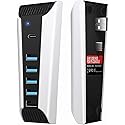 AQIDAP 5 Port USB Hub for PS5,USB High-Speed Expansion Hub Charger USB Extender Compatible with PlayStation 5 Game Consolewith 4 USB + 1 USB Charging