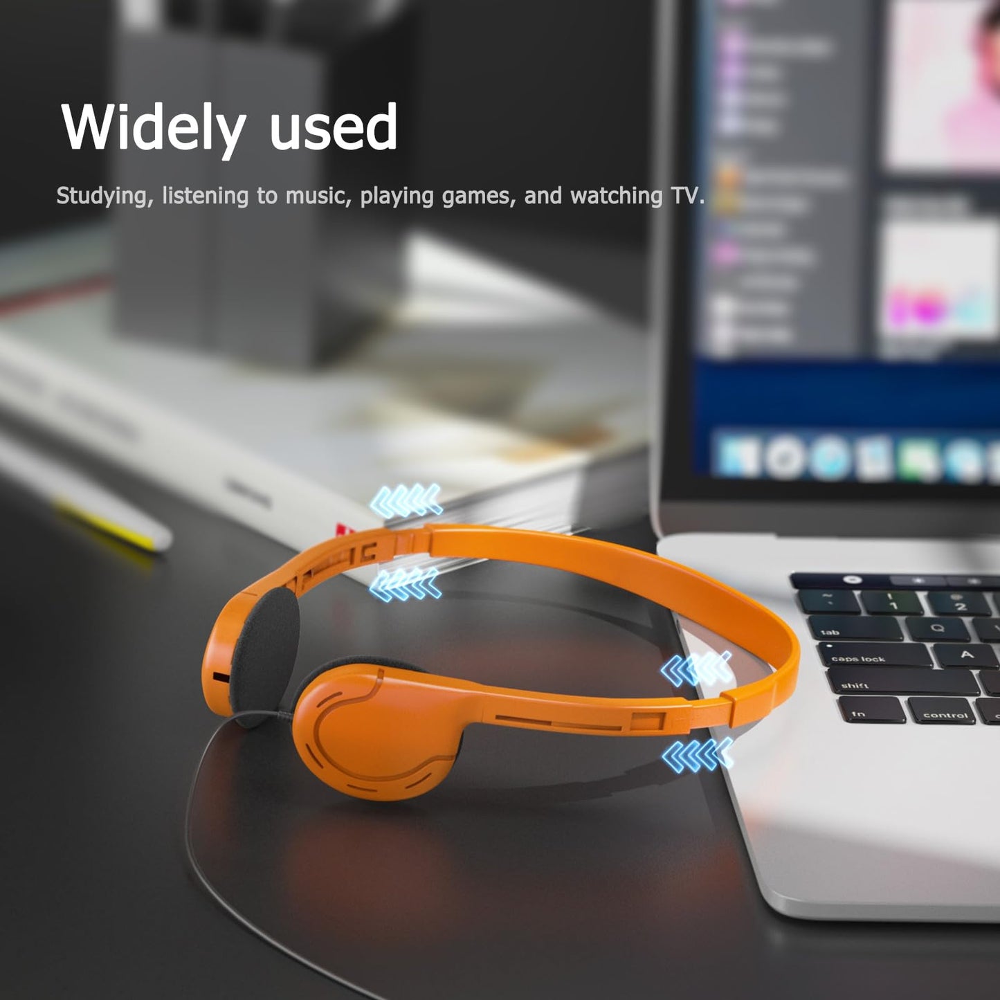 SP SOUNDPRETTY 3 Pack Bulk Headphones for School, Classroom, Students - On Ear with 3.5mm Jack, 4ft Tangle Free Cable, 3 Colors - Compatible…