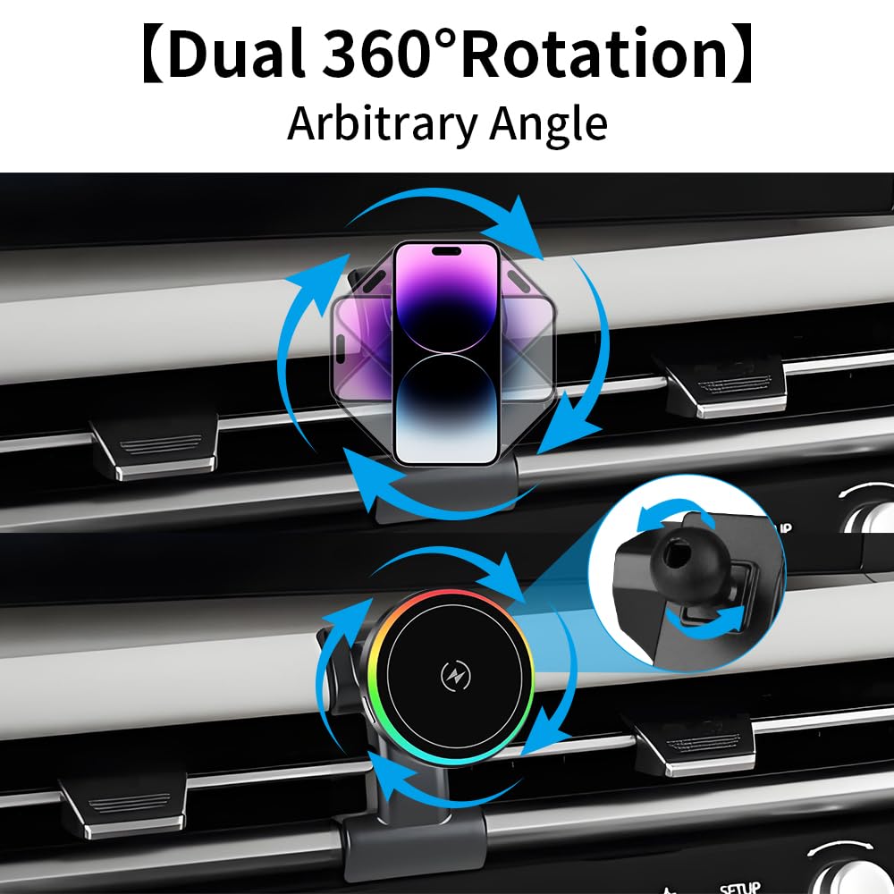 Car Magnetic Phone Mount for Hyundai Tucson 2025 2026 and Hyundai Santa Cruz 2025 2026 Auto Interior Accessories Best Cellphone Holder Fast 15W