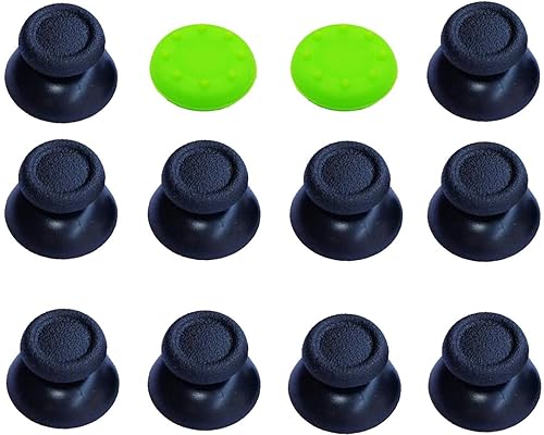 5 Pairs Replacement Analog Stick Joystick Thumbsticks Thumb Grips Buttons for Playstation DualShock 4 PS4 Controller Gampad (Black)