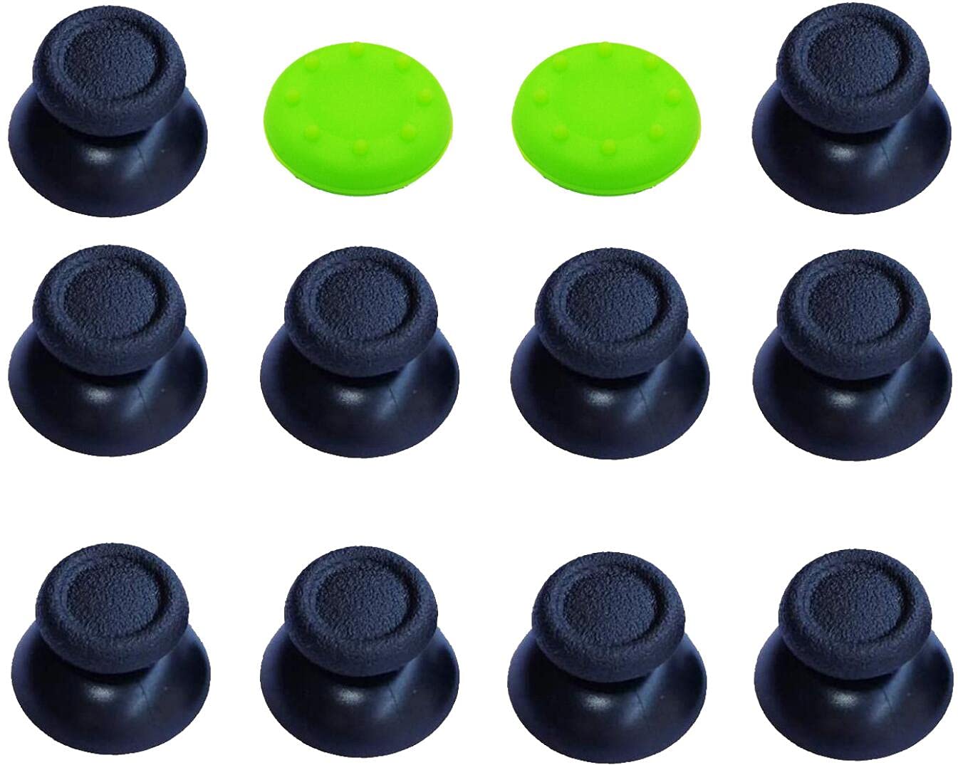 5 Pairs Replacement Analog Stick Joystick Thumbsticks Thumb Grips Buttons for Playstation DualShock 4 PS4 Controller Gampad (Black)