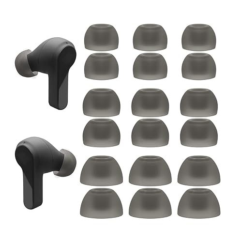 Replacement Ear Tips for JBL Vibe Beam/JBL Vibe Beam 2 / JBL Tune Beam Earbuds, Silicone Earbuds Tips, 9 Pairs (S/M/L)