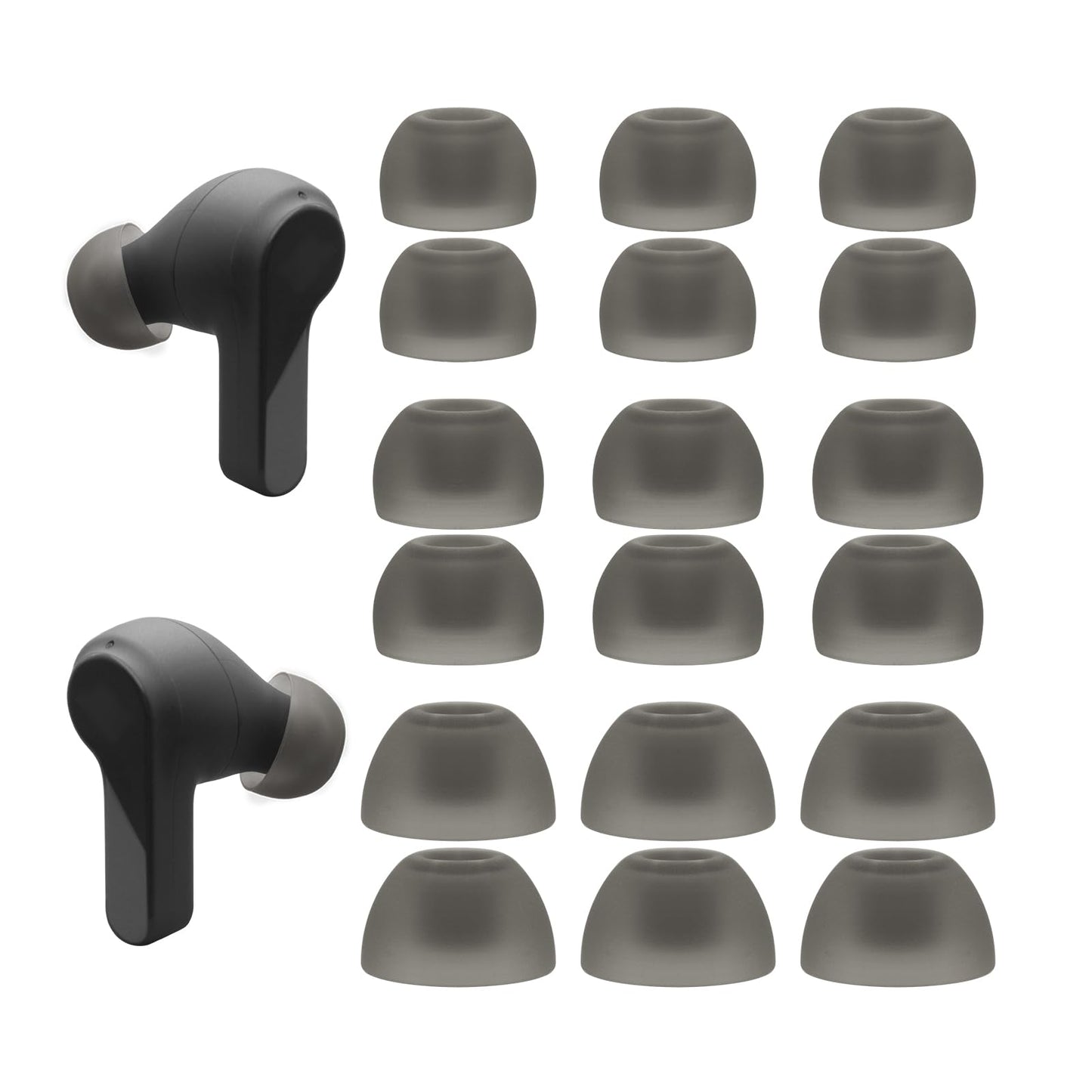 Replacement Ear Tips for JBL Vibe Beam/JBL Vibe Beam 2 / JBL Tune Beam Earbuds, Silicone Earbuds Tips, 9 Pairs (S/M/L)