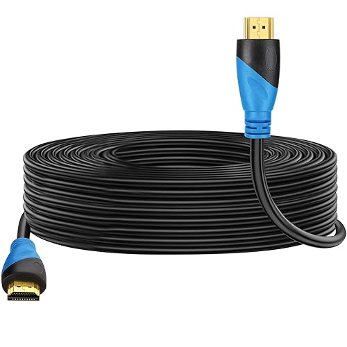 DAPRAINNO HDTV Cable 30FT High Speed HDTV Cables 4K 2K 1080P 18Gbps 26AWG HDR/ARC/HDCP 2.2 Compatible with Laptop Monitor PS5 Xbox Switch,Blue
