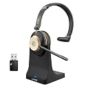 LUXEE Bluetooth Headset, Wireless Headphones with Microphone for Work, Noise Cancelling Clear Call for Meeting for Windows, Perfect for Call