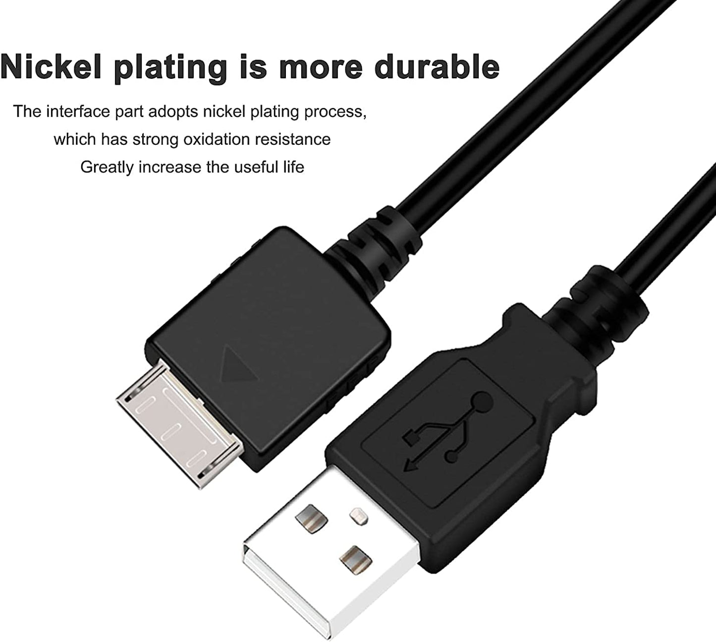 WMC-NW20MU USB Charger Cable Replacement Charging Sync Data Cable Supply Power Cord Compatible with Sony Walkman MP3 MP4 Player NWZ-A726 A728 A729