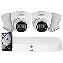 Lorex Fusion 4K Security Camera System with 2TB NVR - 8 Channel PoE Wired Home Security System with 4 IP Metal Dome Cameras - Color Night Vision