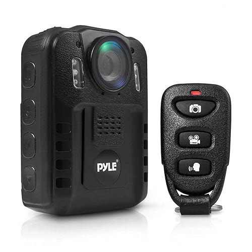 Pyle Premium Portable Body Camera - Wireless Wearable Camera, Person Worn Camera, Compact & Portable HD Body Camera, IR Night Vision, Built-in