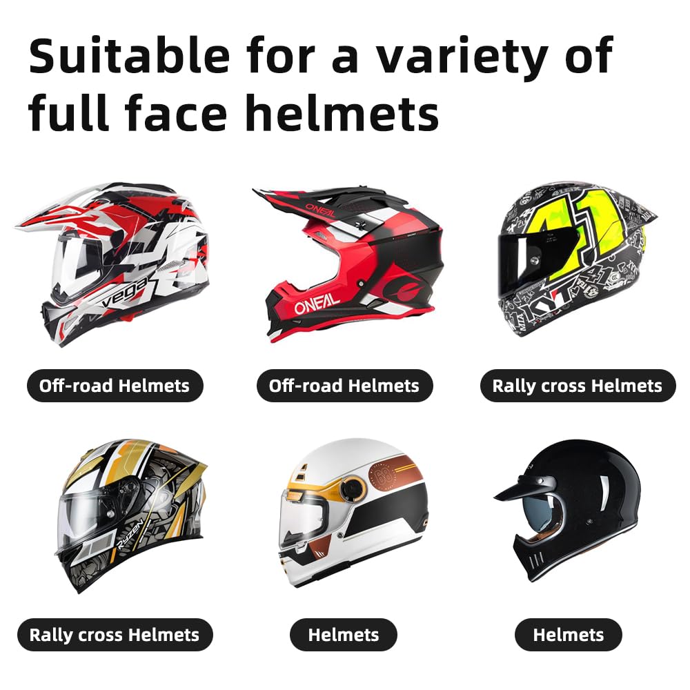 SUREWO DJI Action 6 Helmet Chin Mount, Motorcycle Dirt Bike Bicycle Strap Holder Clamp Mounts Compatible with Go Pro Hero 13,12,11,10, 9, 8, 7,DJI