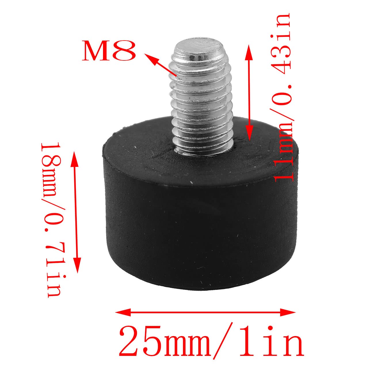 FMHXG 3pcs Non-Slip Tripod Rubber Feet Spike Photography Accessories for Tripod Monopod M8