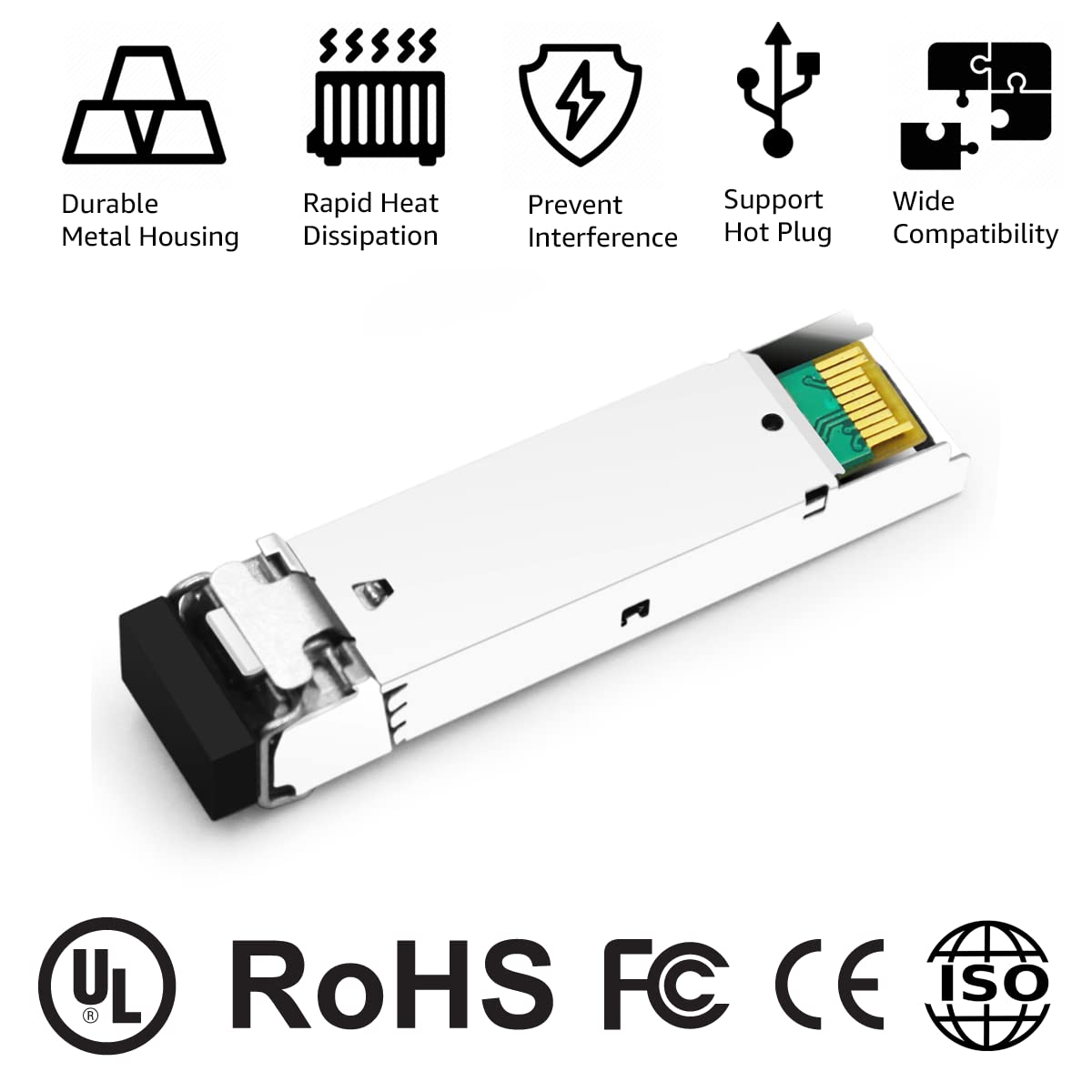 OPSTRAN 10GBASE-LR SFP+ Optical Transceiver Module Compatible with HPE BladeSystem 455886-B21 10G SFP+ LR 1310nm 10km DDM Duplex LC SMF