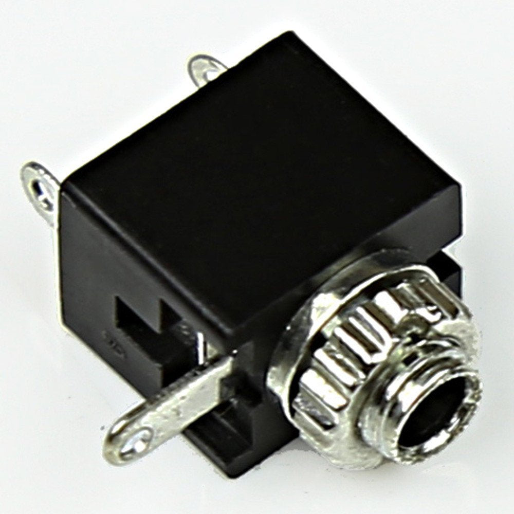 2.5mm Mono TS Female Socket with Switch, Panel Mount Solder Audio Jack, 4 Pack