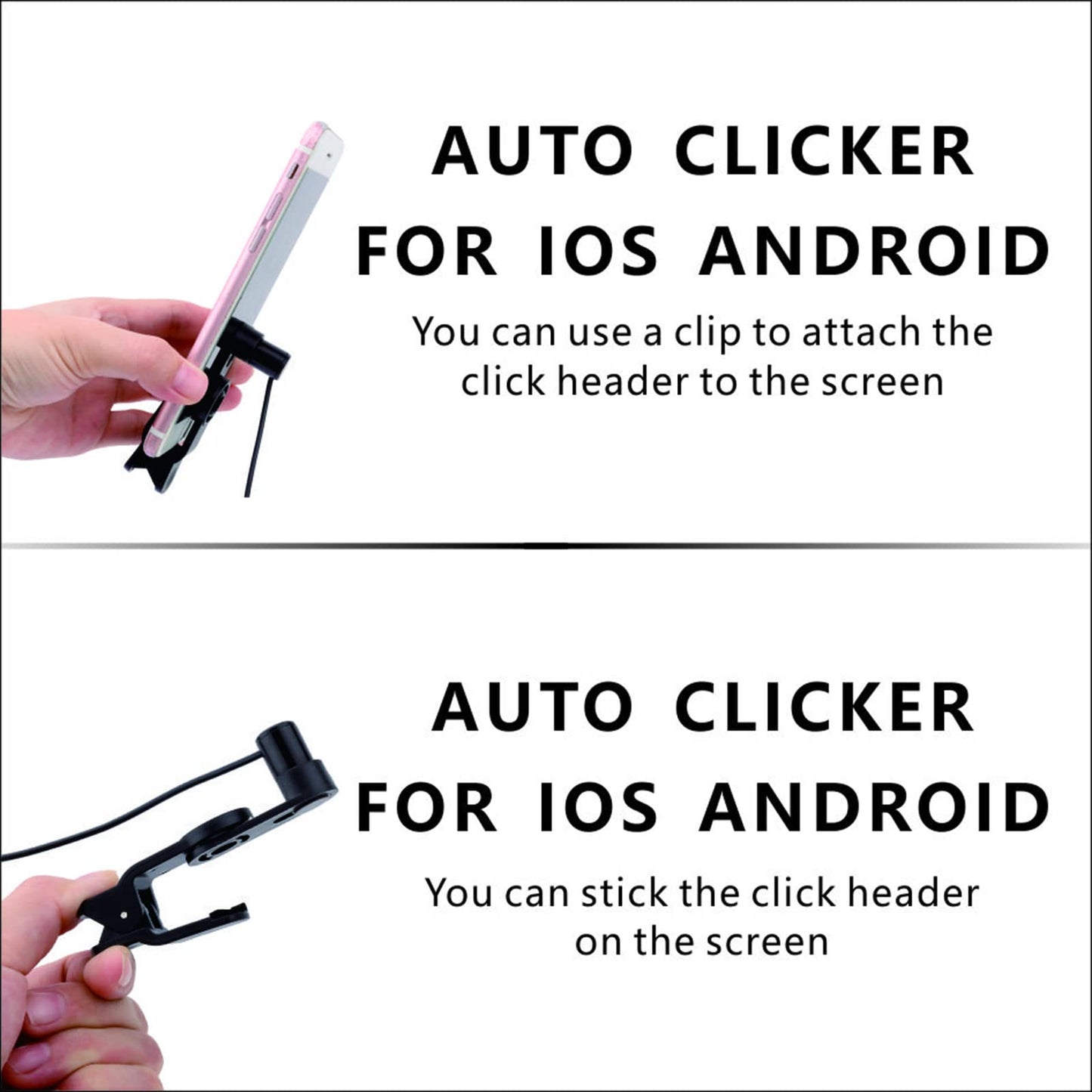 Auto Clicker for iPhone iPad?Screen Device Automatic Tapper for Android IOS?Simulated Finger Continuous Clicking, Adjustable Speed Physical