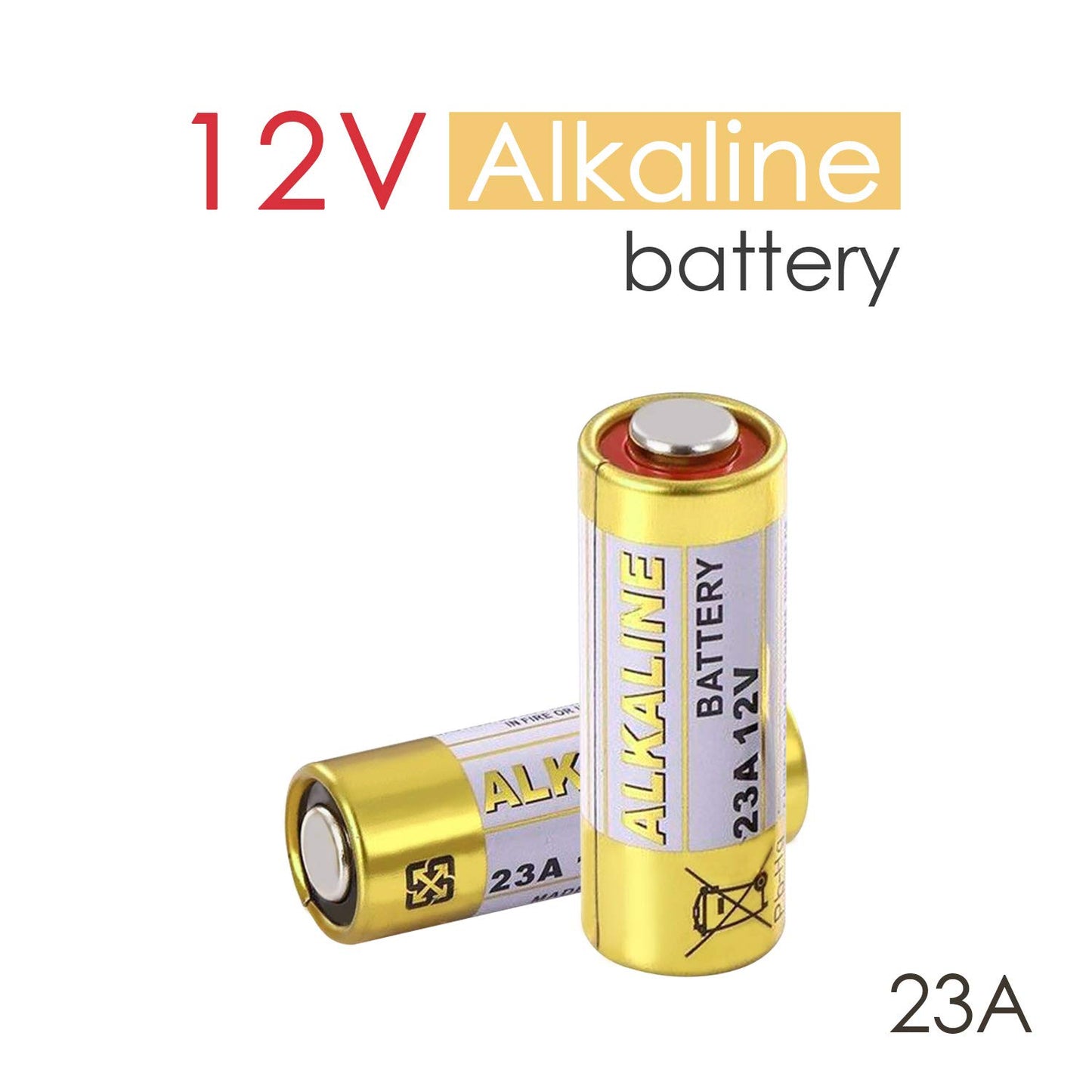 SuperPower A23 23A 8LR23 21/23 GP23 MN21 23GA Battery 12V Alkaline Battery (10 Batteries)
