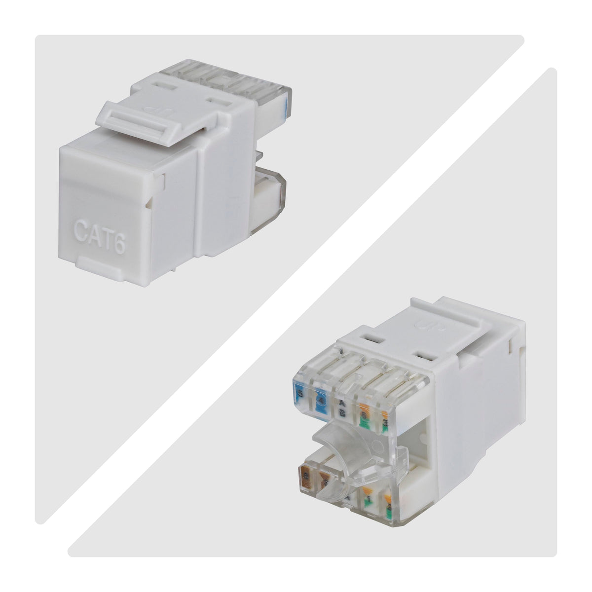 StarTech Cat6 Keystone Jack 24-Pack, UTP, 180 110 Punch Down, White
