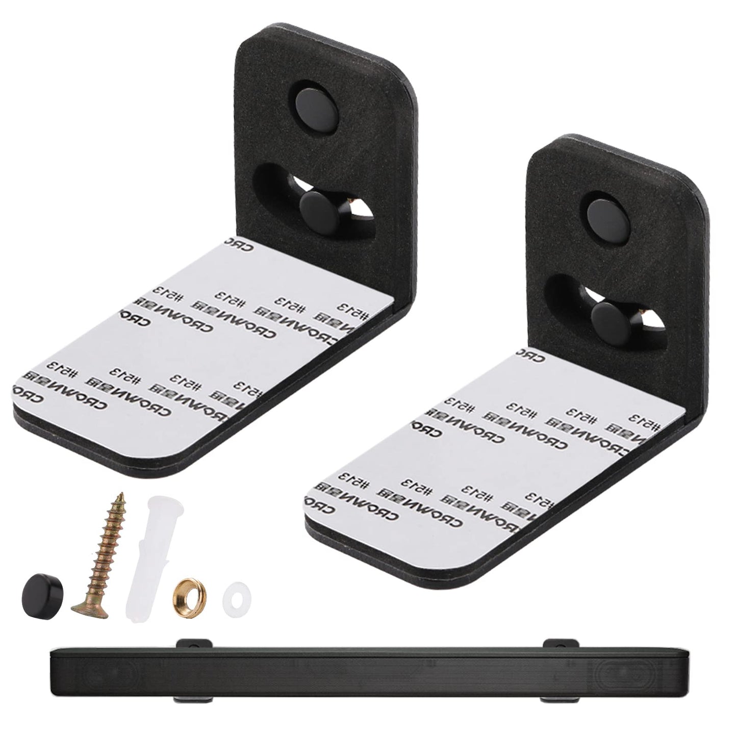 SHTCSZBA Universal Sound Bar Mount Brackets Wall Mount Shelf for Samsung, Sony, LG, JBL, Polk Audio, Vizio, Roku, Bose, Onn Soundbar Mount Mounting