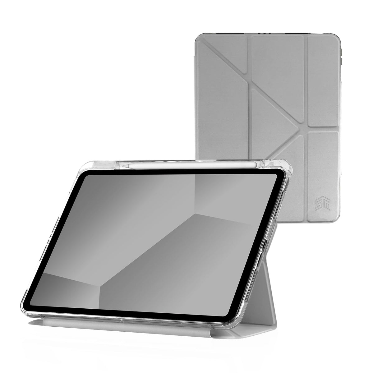 STM OPP Case for Apple iPad Air 11" (M4/M3/M2/5th/4th gen) Slim Light Protective Cover, Transparent Back, w/Apple Pencil Storage, Auto Sleep/Wake