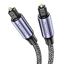 MOSWAG Digital Audio Toslink Cable 5M/16.5FT, Braided Toslink Optical Cable, Digital Fiber Optic Audio Cord 5M, 16 feet Digital Audio Optical Cord