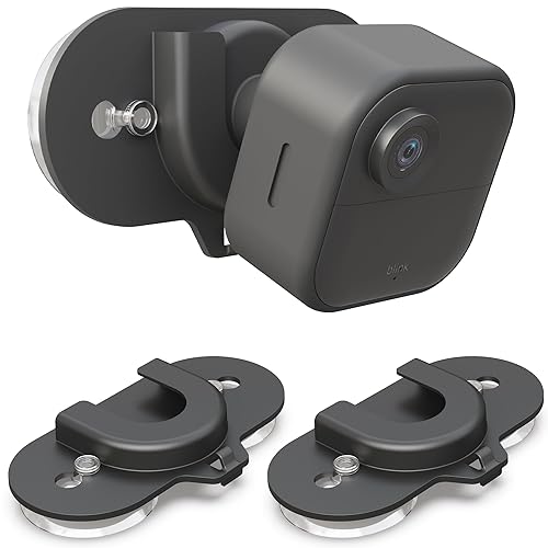 Blink Camera Mount with Dual Suction Cup, No-Drill, No Need Adhesive, Mounted on Smooth Surfaces Like Windows, Glossy Tiles, and Wood, 2 Pack for All
