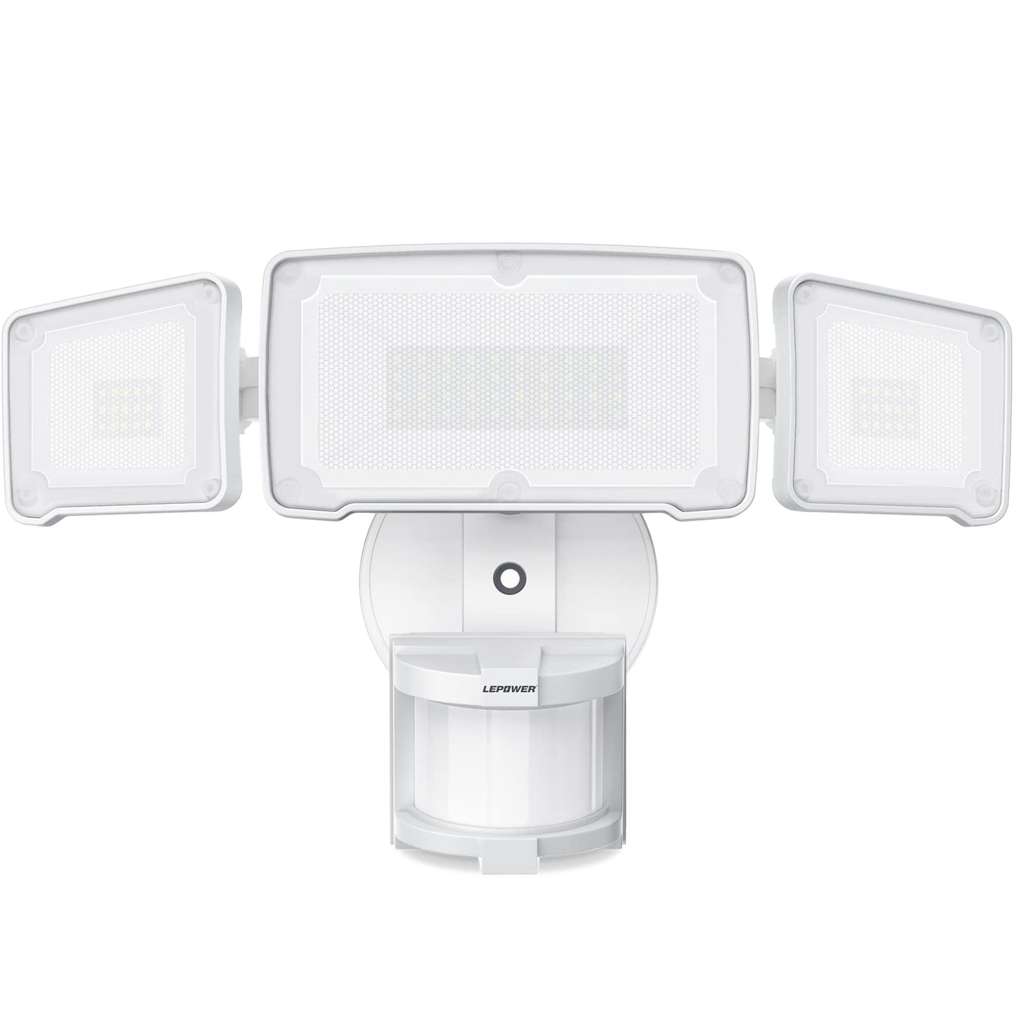 LEPOWER LED Security Lights Motion Sensor Light Outdoor, 38W 4200LM Light, 5500K, IP65 Waterproof, 3 Head Detected Flood Light for Garage, Yard, Porch