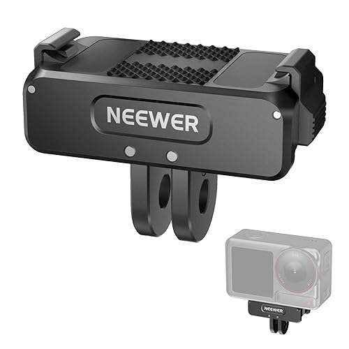 NEEWER Magnetic Mount Adapter Compatible with DJI Osmo 360 / Action 5 Pro/4/3, Upgraded Metal Quick Release Action Camera Mount Vlogging Accessories