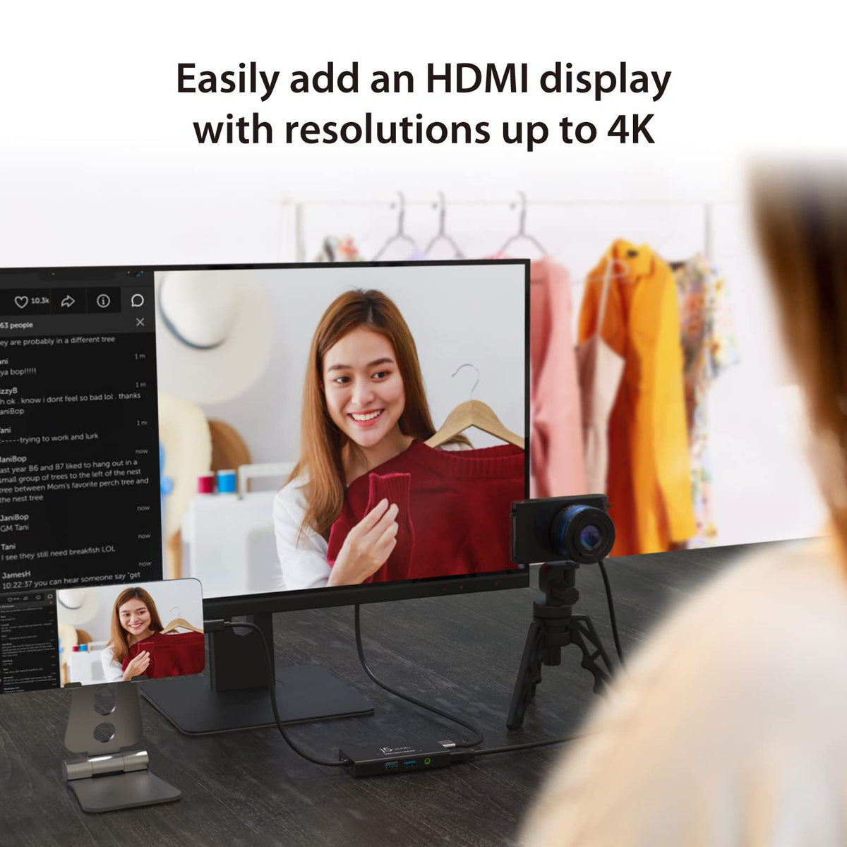j5create Video Capture Card with PD 60W Pass-Through Charging