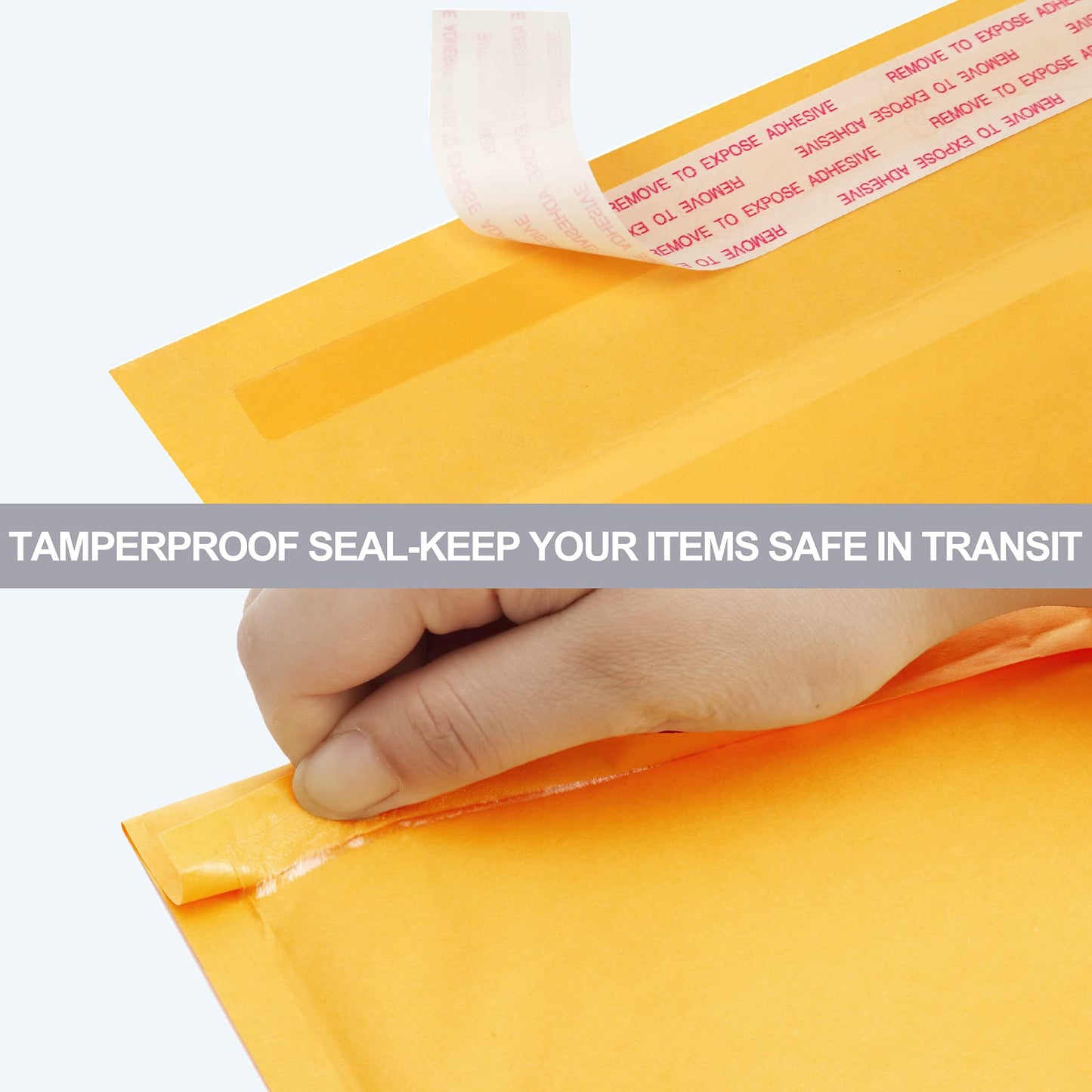 UCGOU Kraft Bubble Mailers 10.5x16 Inch 25 Pack Usable Size 10.5x15 Yellow Padded Envelopes #5 Large Mailing Packages Self Sealing Tear Resistant