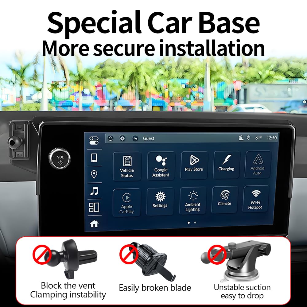 LUNQIN Car Magnetic Phone Mount for Honda Prologue 2024 2025 2026 and Acura ZDX 2024-2025 Auto Interior Accessories Best Cellphone Holder Fast 15W