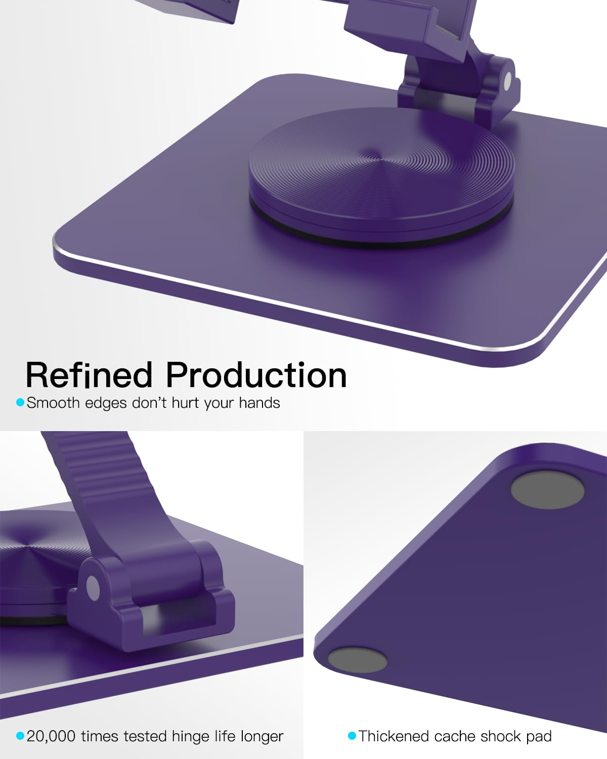 SOJUNER Adjustable Phone & Tablet Stand, Fits 4-9.7in Devices, Purple