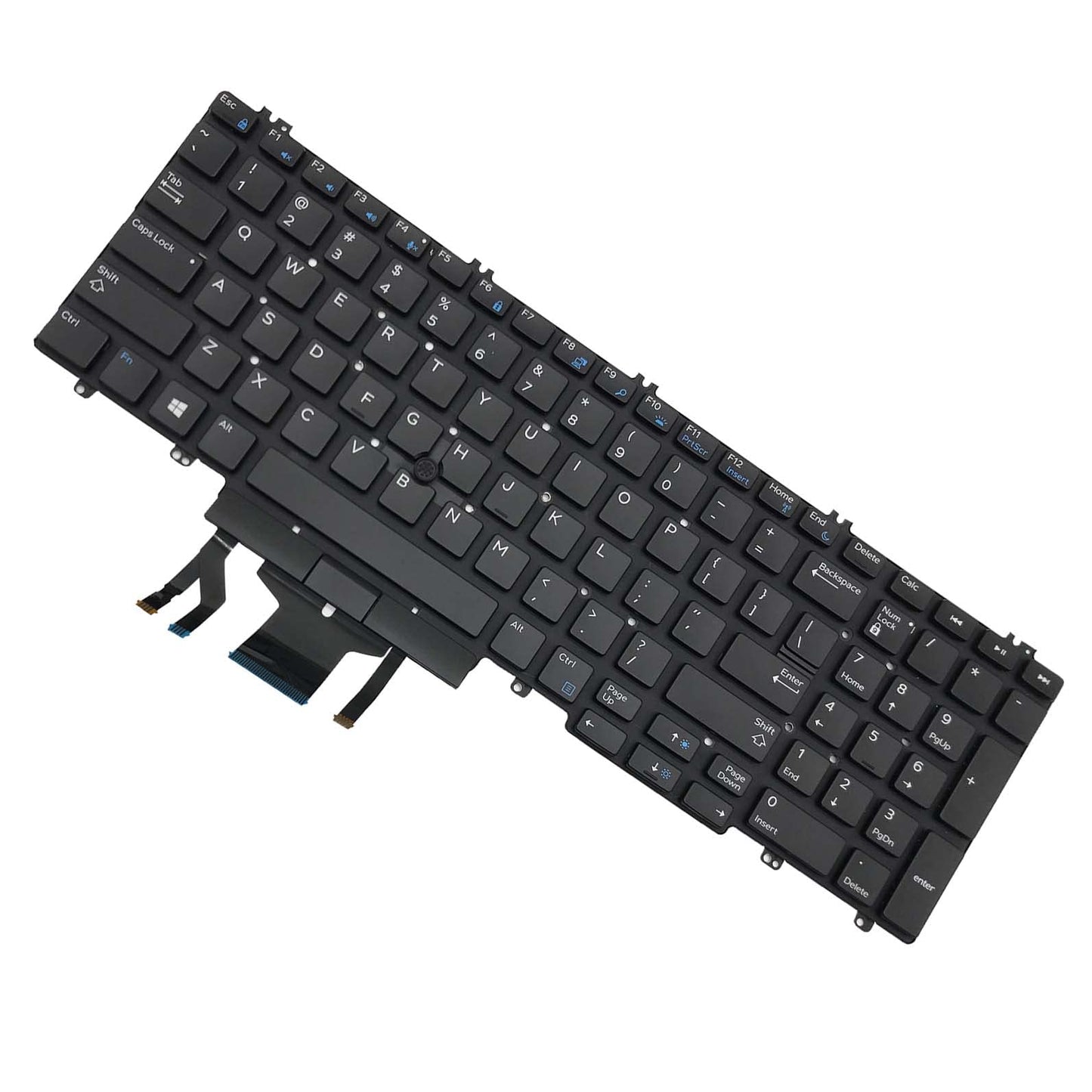 for DELL Precision 7530 7730 E7530 M7530 7540 7740 Series Black Frameless, with Backlight, with Mouse Stick 0DK60 00DK60 266YW 0266YW 06P79 006P79 US
