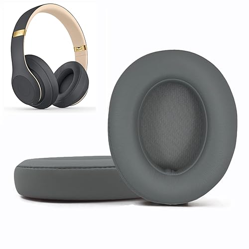 Replacement Ear Pads Cushions Compatible with Beats Studio 3.0/2.0, Headphone Ear Covers with High Density Memory Foam, Soft Leather, Adaptive Beats