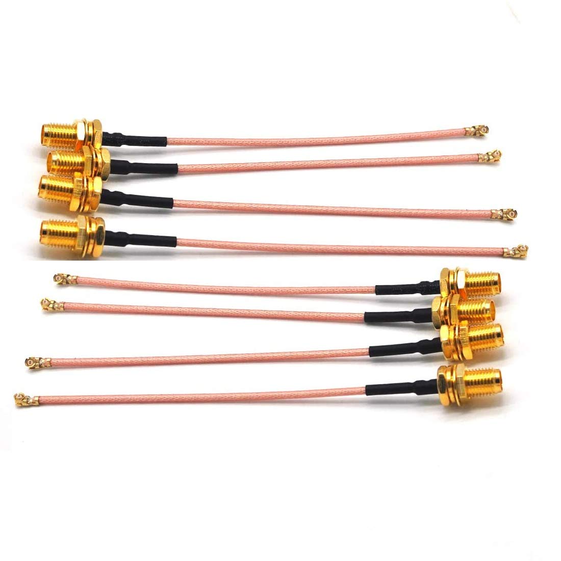 CORONIR 8PCS 20CM IPX/UFL to RP-SMA Female Extension Cord Antenna WiFi Pigtail Cable IPEX U.FL IPX Connector to RP-SMA Female Jack Plug RG178 Coax