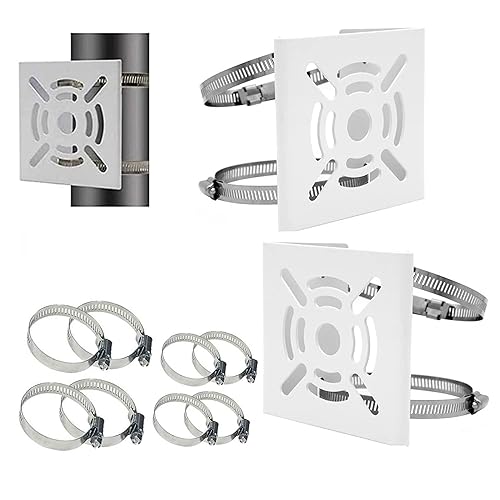 Ahn'Qiraj 2Pcs Universal Vertical Pole Mount Bracket Mount Camera Adapter for CCTV Security Camera Ptz Dome Vertical Pole Wall Mounting Bracket with 8