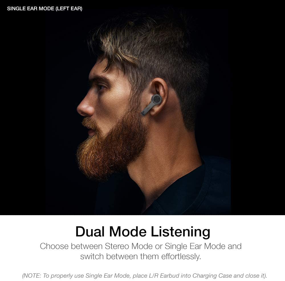 XClear Wireless Earbuds with Immersive Sounds True 5.0 Bluetooth in-Ear Headphones with Charging Case/Quick-Pairing Stereo Calls/Built-in