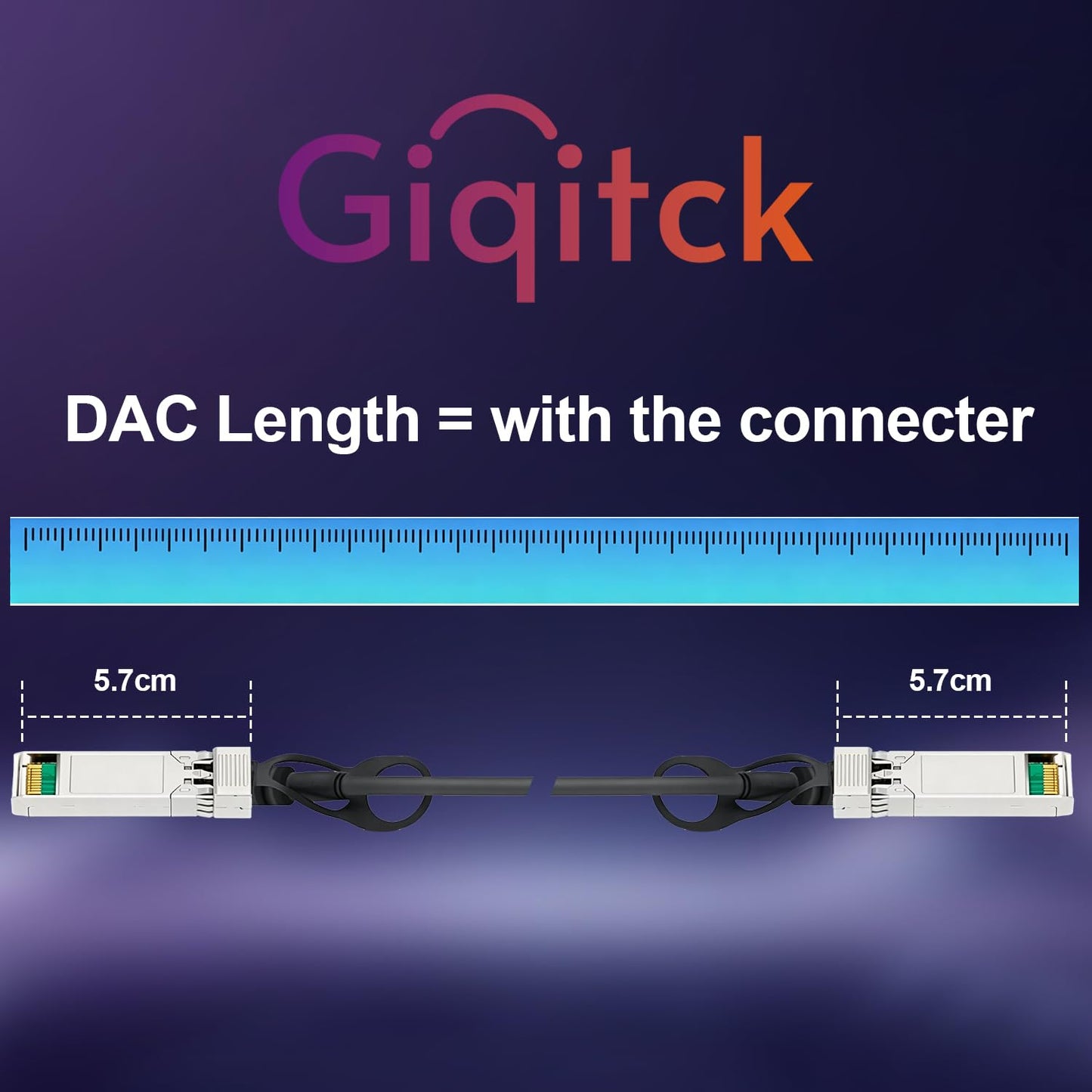 10G SFP+ DAC Twinax Cable 2m/7ft 2pcs