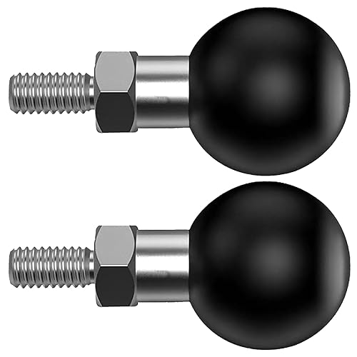 YIMINGYINUO 1 inch Ball Adapter with 1/4"-20 Threaded Post Compatible with RAM Mounts B Size Double Socket Arms for Action Cameras, Camcorder, Bike