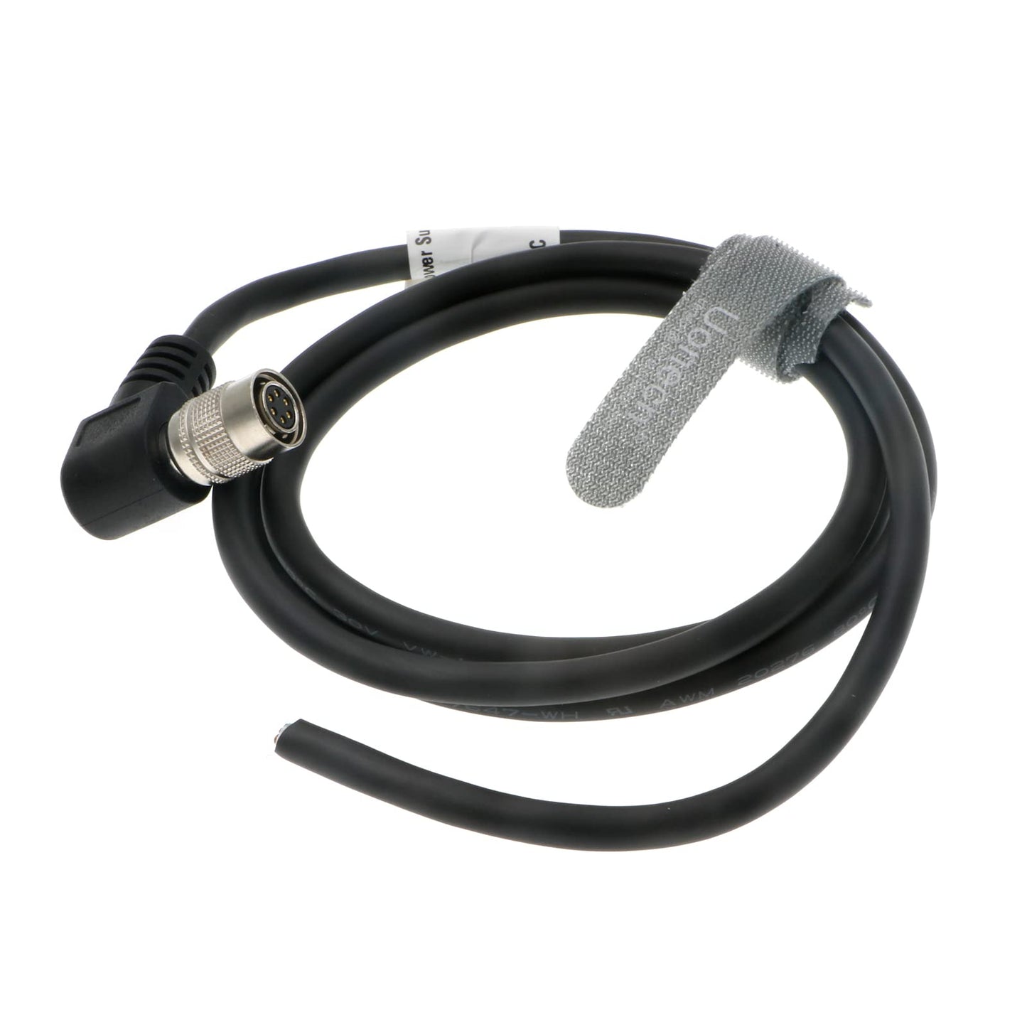 Uonecn Basler AVT GIGE CCD Industrial Camera Power Cable HR10A-7P-6S Right Angle 6-Pin Female to Open 3 Meters, C Type (Thick)