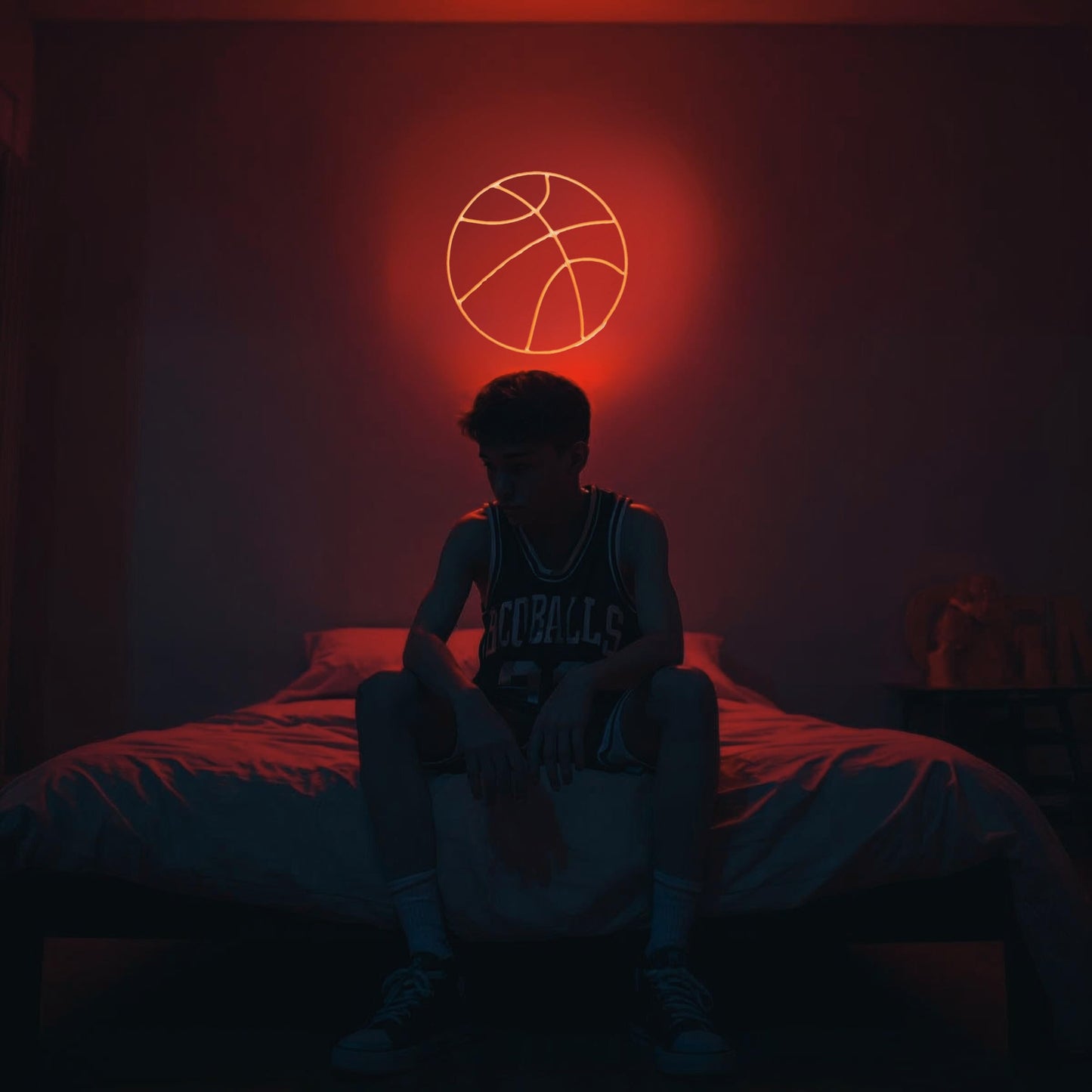 S SPLENDID SOUND Basketball Neon Sign, 11.8 Inch Basketball Led Light Room Decor Aesthetic, Sports Neon Lights for Bedroom Decoration, Room Decor