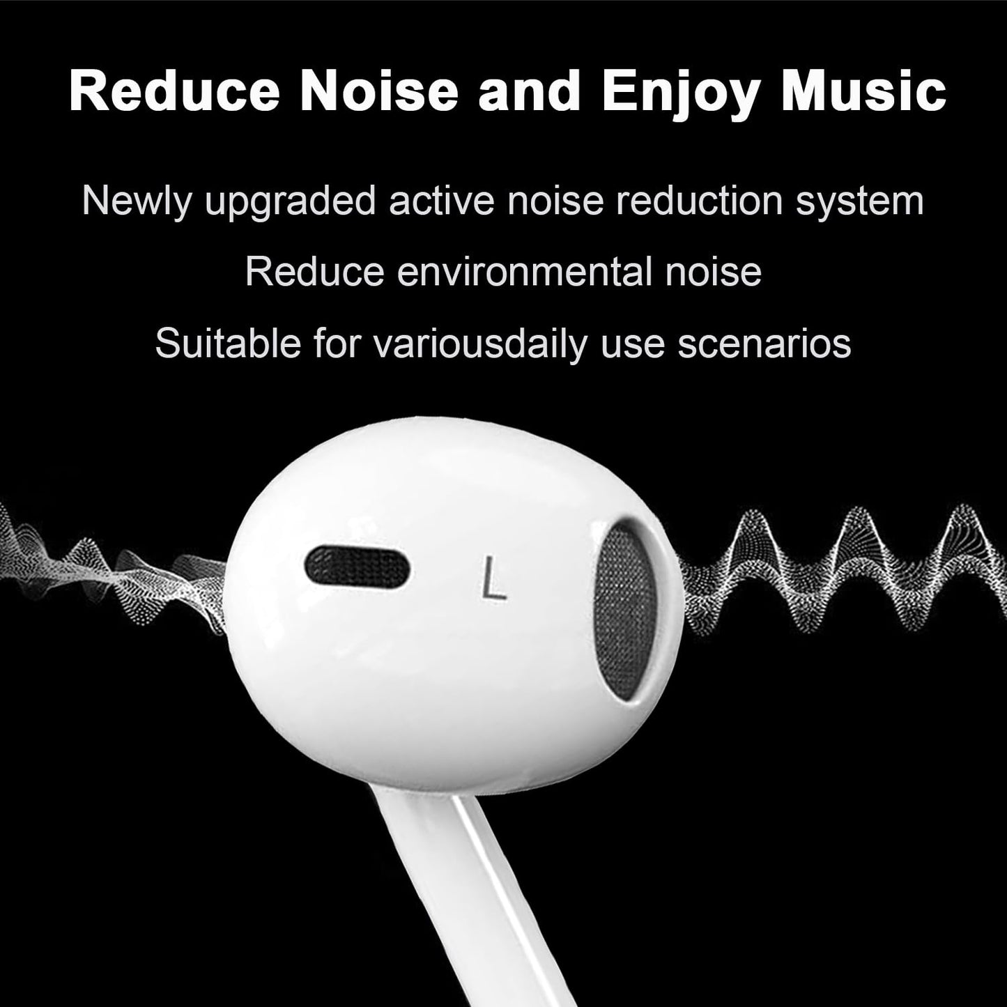 2 Pack for iPhone Headphones Wired Earbuds, in-Ear Headphones with Lighting Connector, Earphones Built in Microphone & Volume Control, Compatible