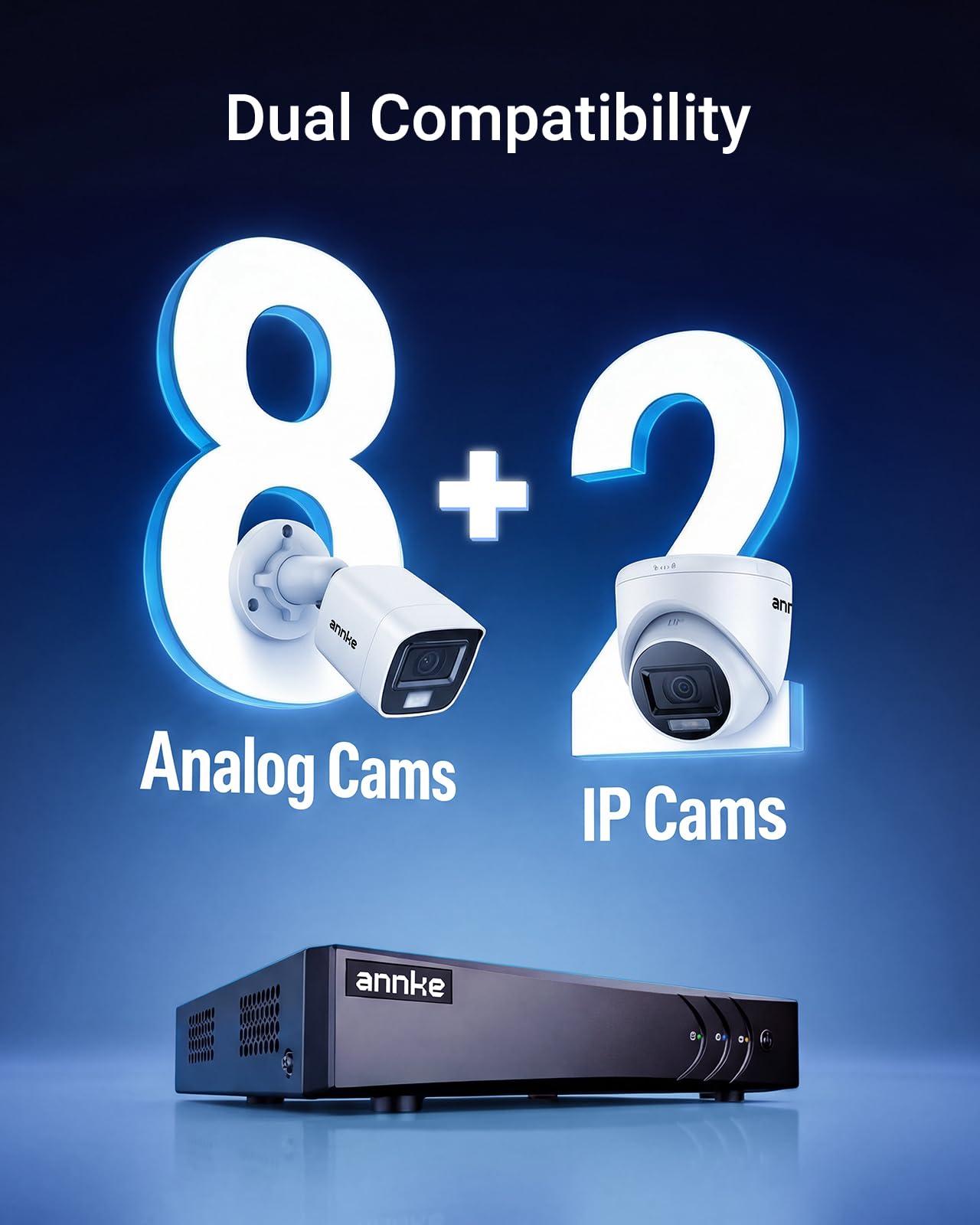 ANNKE 3K Lite H.265+ Security DVR Recorder with AI Human/Vehicle Detection, 8CH Hybrid 5-in-1 CCTV DVR for Surveillance Camera, Supports 8CH Analog